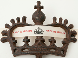 Ribbon: Made in Britain with Crown - 15mm 20m