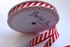 Ribbon: Red & White Candy Stripe - 9mm wide, by the metre