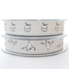 Ribbon: Christmas Mistletoe or Pudding Grey - 15mm, by the metre or 20m reel