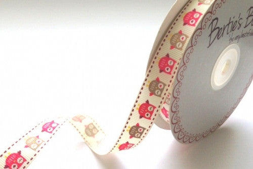 Ribbon: Owls 3m