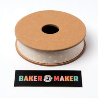 Ribbon: Polka Dot Taupe - 15mm 3m