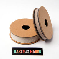 Ribbon: Polka Dot Taupe - 15mm 3m