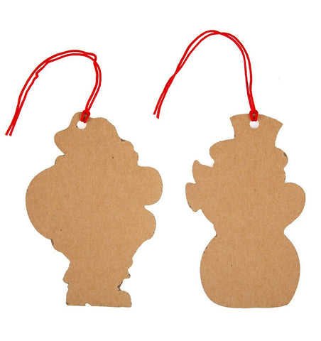 Gift tags: Santa & Snowman