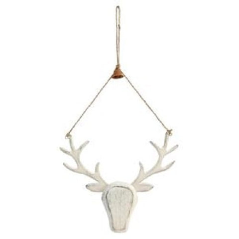 Hanging Decoration: Wooden Stag Reindeer
