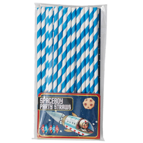 Straws: Red, Blue or Pink - Packs of 25