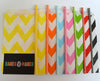 Straws: Chevron Zigzag Stripes - Packs of 25