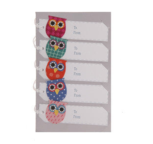Gift Tags: Owls: Pack of 5
