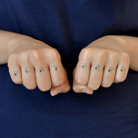 Temporary Tattoos: Knucks