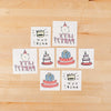 Temporary Tattoos: Cake - Birthday - Set of 8