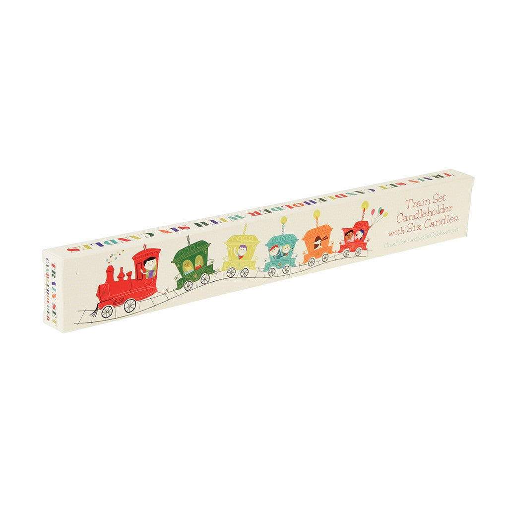 Train Set Candleholder with Candles