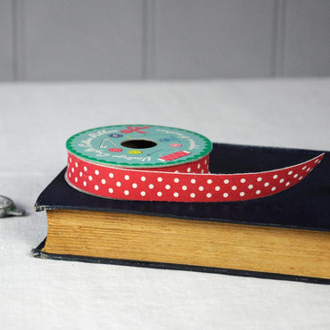 Ribbon: Polka Dot Red - 17mm 6m