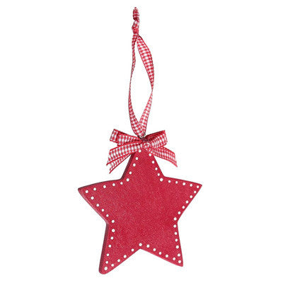 Hanging Decoration: Scandinavian Style Wooden Tree, Star, Stocking or Heart